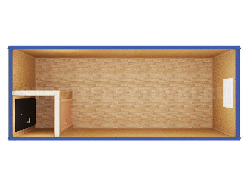 блок контейнер тамбур стандарт 2,4х5,85м отделка оргалитом р5